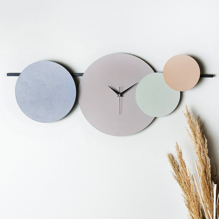 Wallity Maxico - Blue Reloj de Pared Decorativo de Metal
